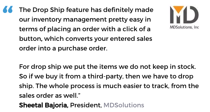 Purchasing management software user, MDSolutions