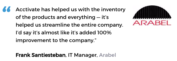 Acctivate software for inventory management user, Arabel