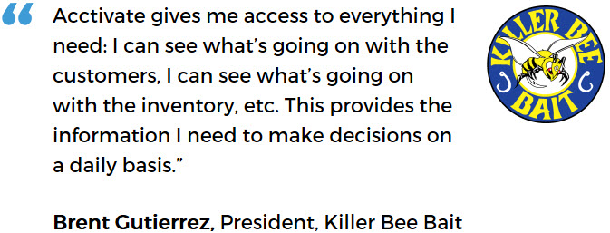 Acctivate sports equipment inventory software user - Killer Bee Bait