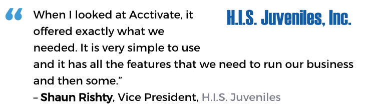 H.I.S. Juveniles uses Acctivate's tools to understand and grow their business