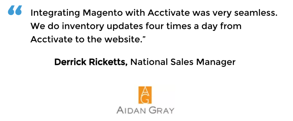 Magento inventory management user Aidan Gray