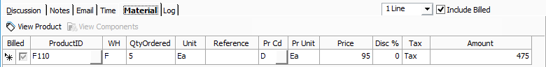 Inventory software with Service management tools: track materials