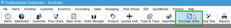 Simplify your purchase order process with Acctivate inventory & purchasing management software