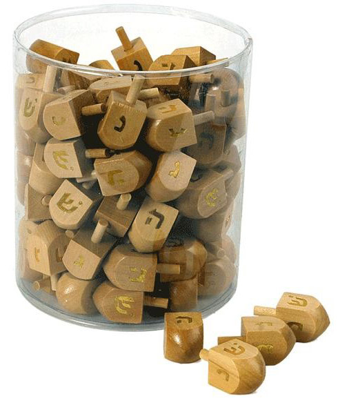 Jewish Educational Toys Wooden Dreidels