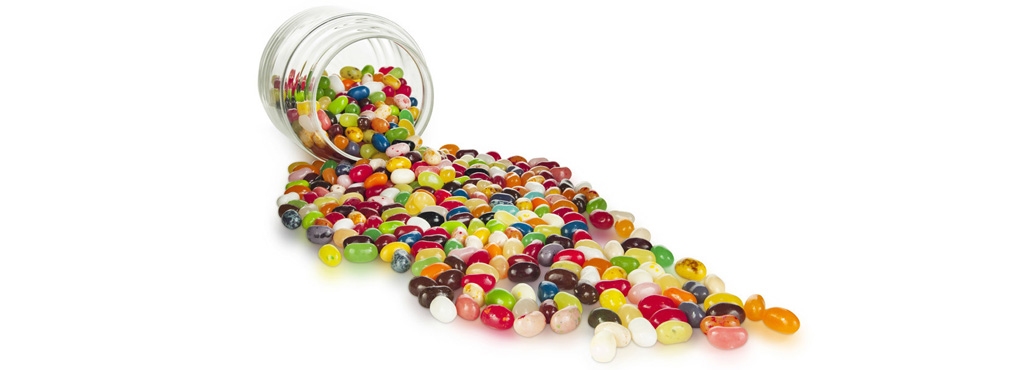 Jar of jellybeans to guess the amount representing taking the guesswork out of business with an automated inventory solution