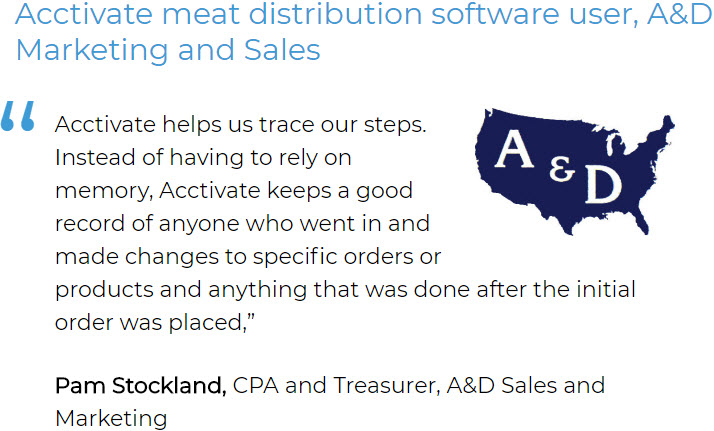 A&D Sales and Marketing uses Meat Distribution Software