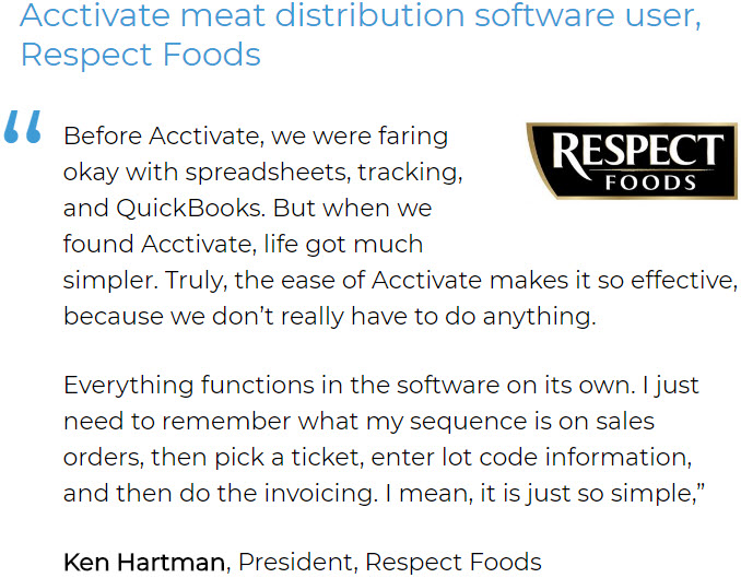 Respect Foods uses meat distribution software