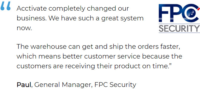 Order processing user - FPC Security