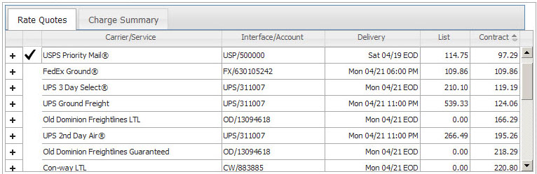 Ship EDI orders using instant rate quotes