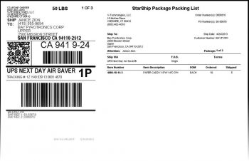 Ship EDI orders using integrated labels