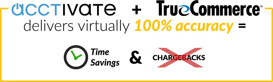 Acctivate + TrueCommerce delivers virtually 100% accuracy