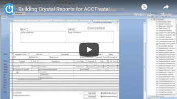 Acctivate Webinar archive: Building Crystal Reports for Acctivate