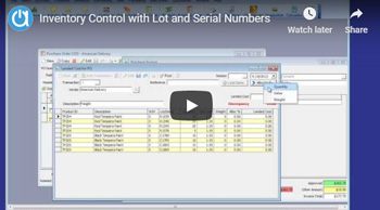 Inventory training webinar: Lot/Serial Number Inventory Control