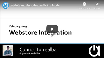 Acctivate webinar: Webstore Integration