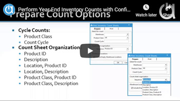 Inventory training webinar: Perform Year-End Inventory Counts