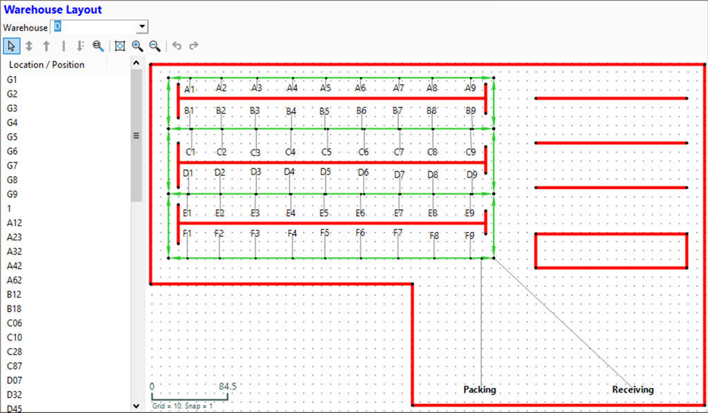 Picking Route Optimization Warehouse Configuration