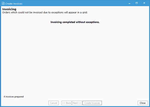 Batch invoices prepared