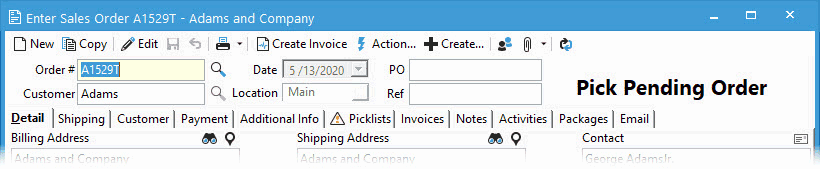 Pick pending workflow status on Sales Order