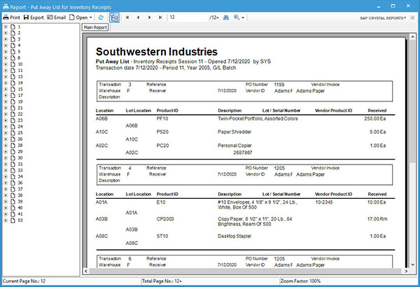 best practices for receiving goods report