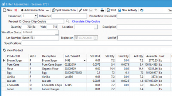 finale inventory bom