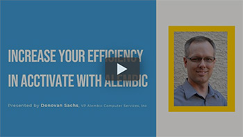 Webinar: Increase your efficiency in Acctivate with Alembic