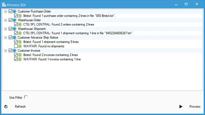 Process EDI transactions