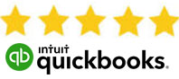 Badge representing 5-stars based on reviews from QuickBooks and cosmetics supply chain management users