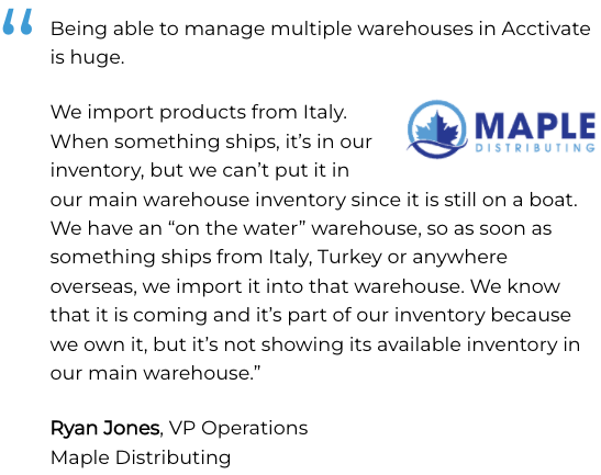 wholesale warehouse management maple distributing