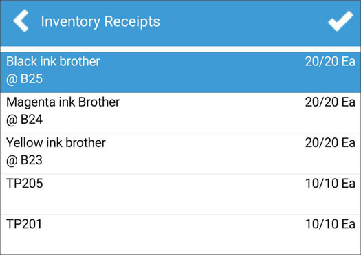 Mobile Receiving: Receiving Details Prior to Post