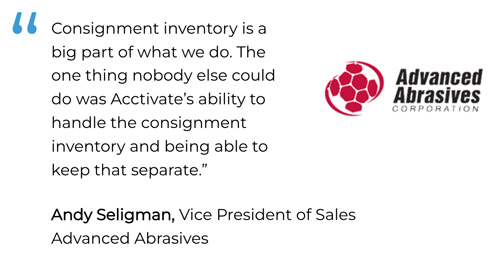 consignment inventory software advanced abrasives