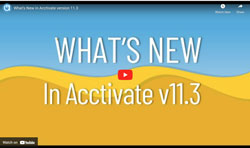 Video Overview: What's New in Acctivate 11.3