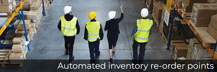 Automated inventory re-order points functionality in Acctivate