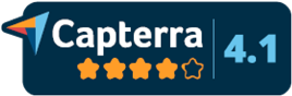 Badge showing high star rating based on Capterra reviews from users of Acctivate for QuickBooks Inventory Management