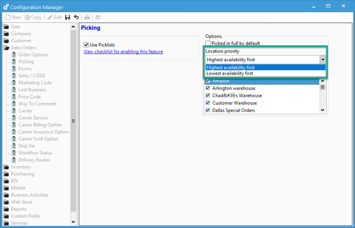 Acctivate V12 - Picklist Improvements