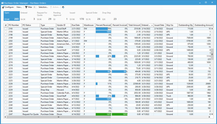 Acctivate V12 - Purchase Order Manager
