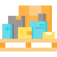 Graphic of different size and shape packages represents multiple units of measure in packaging distribution software