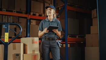 Worker gets a boost in order fulfillment and shipping to answer, What does inventory management software do?
