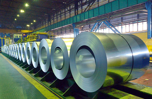 Coils of steel sheets in plant
