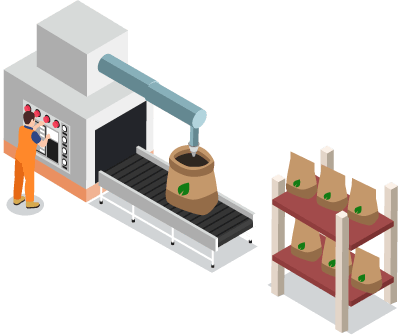 Coffee being produced as assembly products for stock