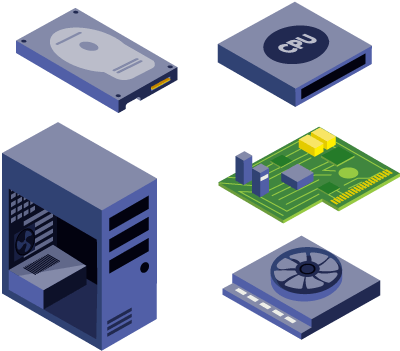 Components of a CPU that is made on demand