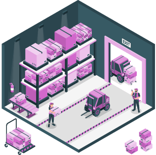 Warehouse interior to represent optimizing warehouse layout as a strategy to reduce fulfillment errors