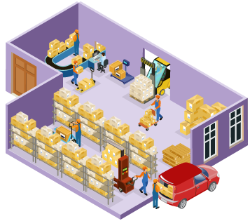 An inside view of warehouse operations to represent all the factors that can impact your order fulfillment rates like inventory accuracy and order processing efficiency