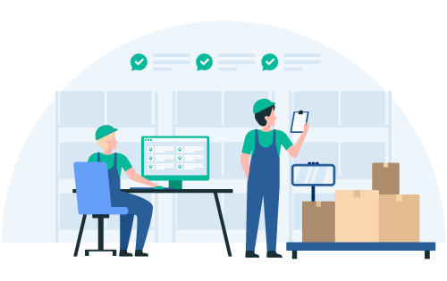 Warehouse team managing inventory and orders to represent the importance of order visibility for seamless inventory & fulfillment