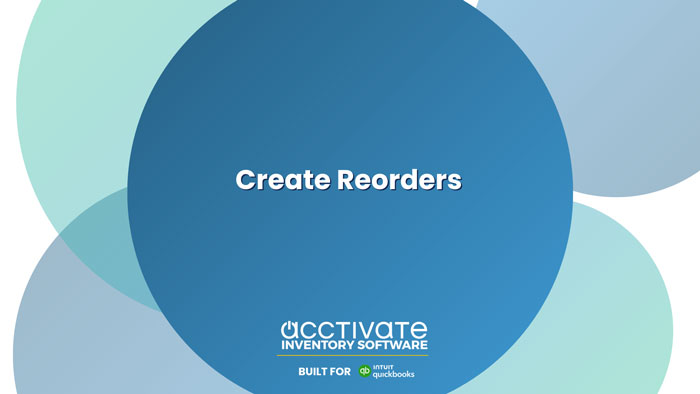 Create Reorders Demo Video
