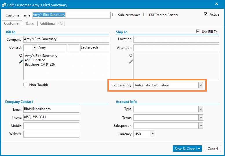 Ship To Tax Rate - AST